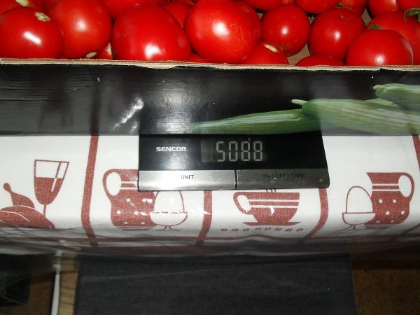 paradajky na váhe